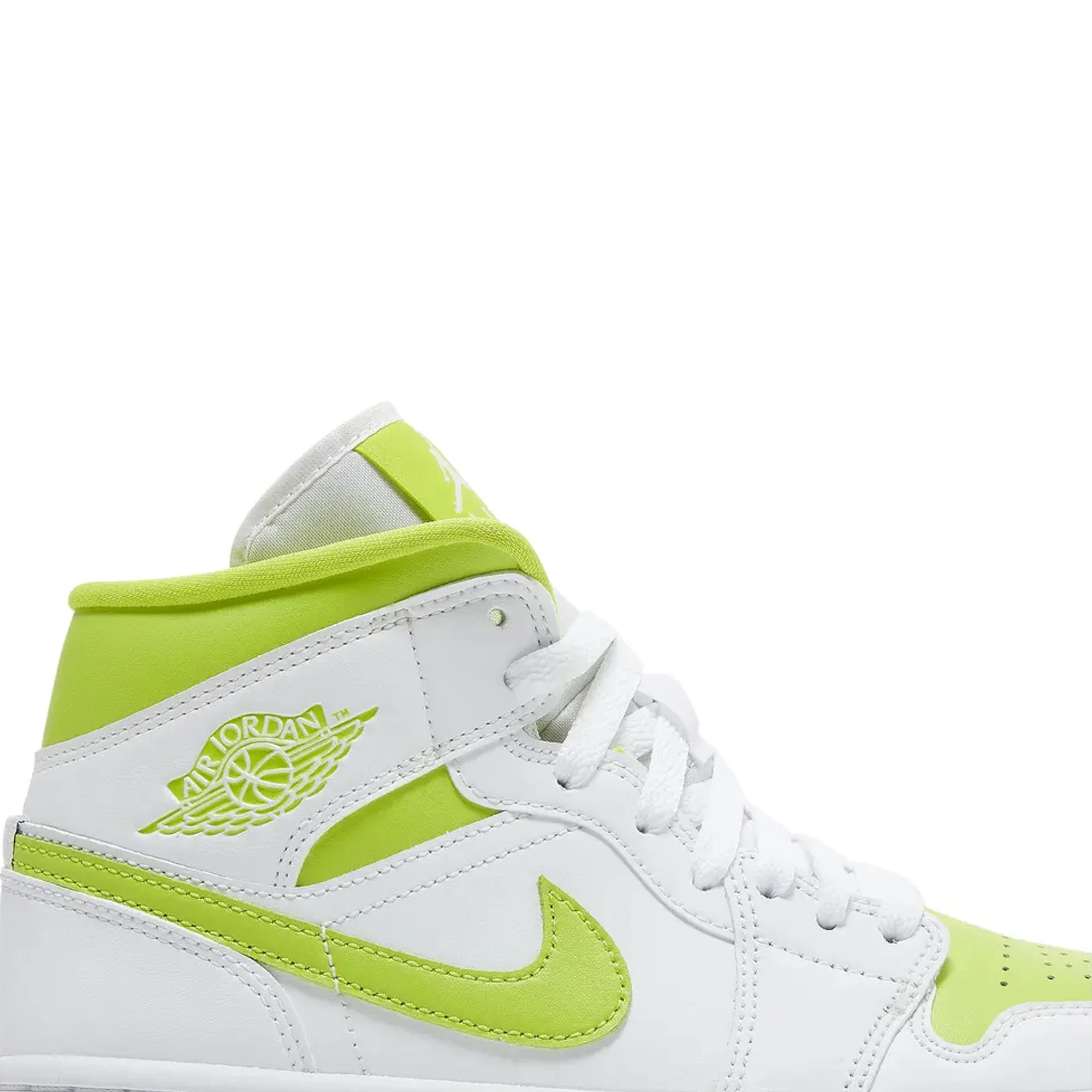 Air Jordan 1 Mid White Lime W (2022) - Image 6